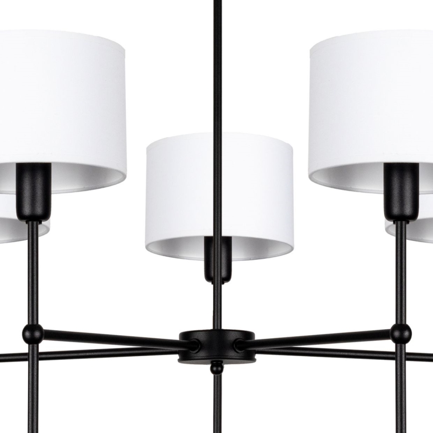 Lámpara de techo con varilla MADELA 5xE14/40W/230V blanca/negra