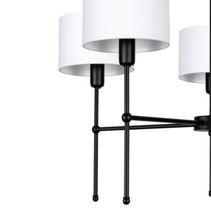 Lámpara de techo con varilla MADELA 5xE14/40W/230V blanca/negra