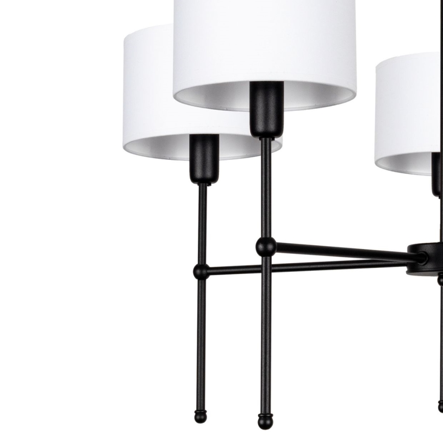 Lámpara de techo con varilla MADELA 5xE14/40W/230V blanca/negra