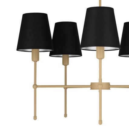 Lámpara de techo con varilla MADELA 5xE14/40W/230V negro/beige