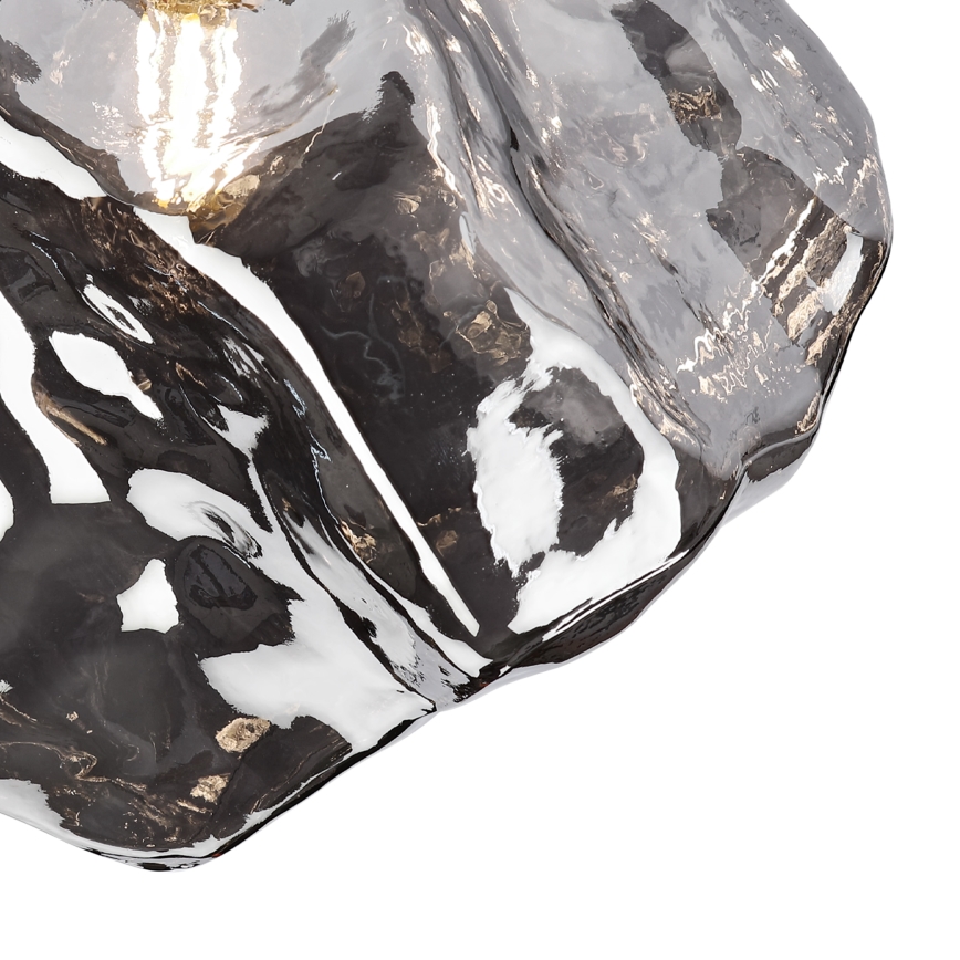 Lámpara de techo CRISTAL 1xE14/15W/230V latón/negro ahumado