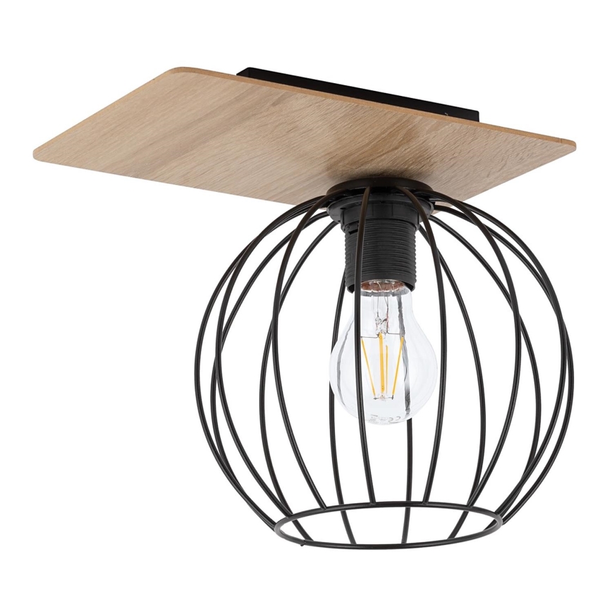 Lámpara de techo CYBER 1xE27/60W/230V madera/negro