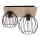 Lámpara de techo CYBER 2xE27/60W/230V madera/negro
