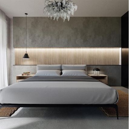 Lámpara de techo de cristal 10xG9/40W/230V negro