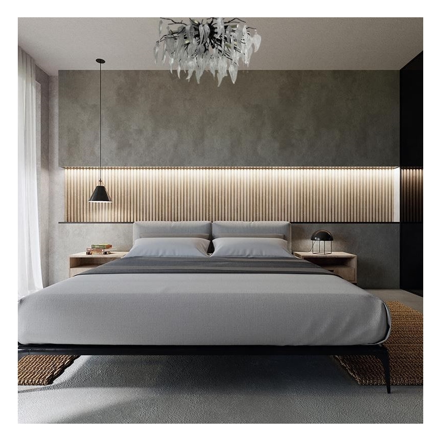 Lámpara de techo de cristal 10xG9/40W/230V negro