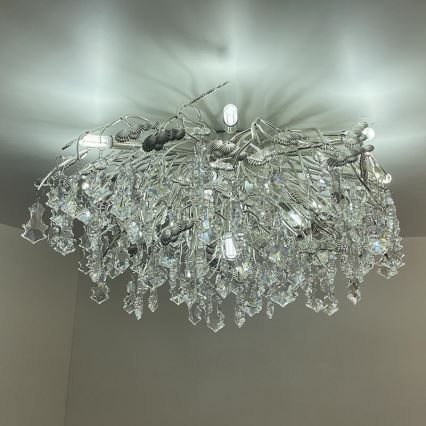 Lámpara de techo de cristal 12xG9/40W/230V cromo brillante