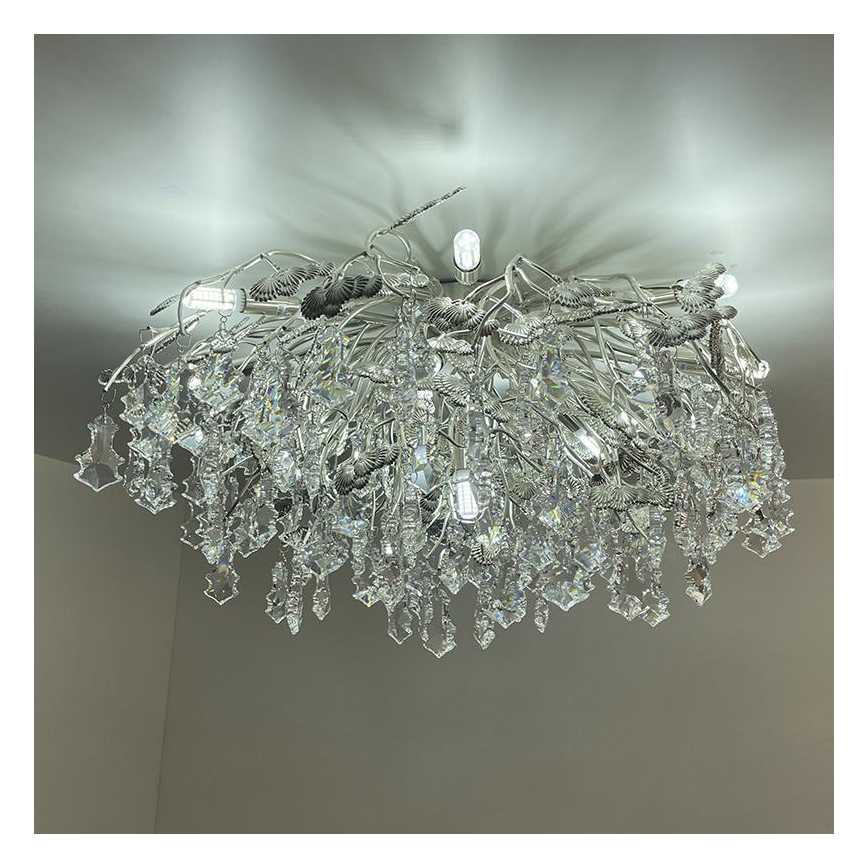 Lámpara de techo de cristal 12xG9/40W/230V cromo brillante