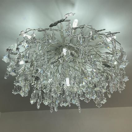 Lámpara de techo de cristal 12xG9/40W/230V cromo brillante