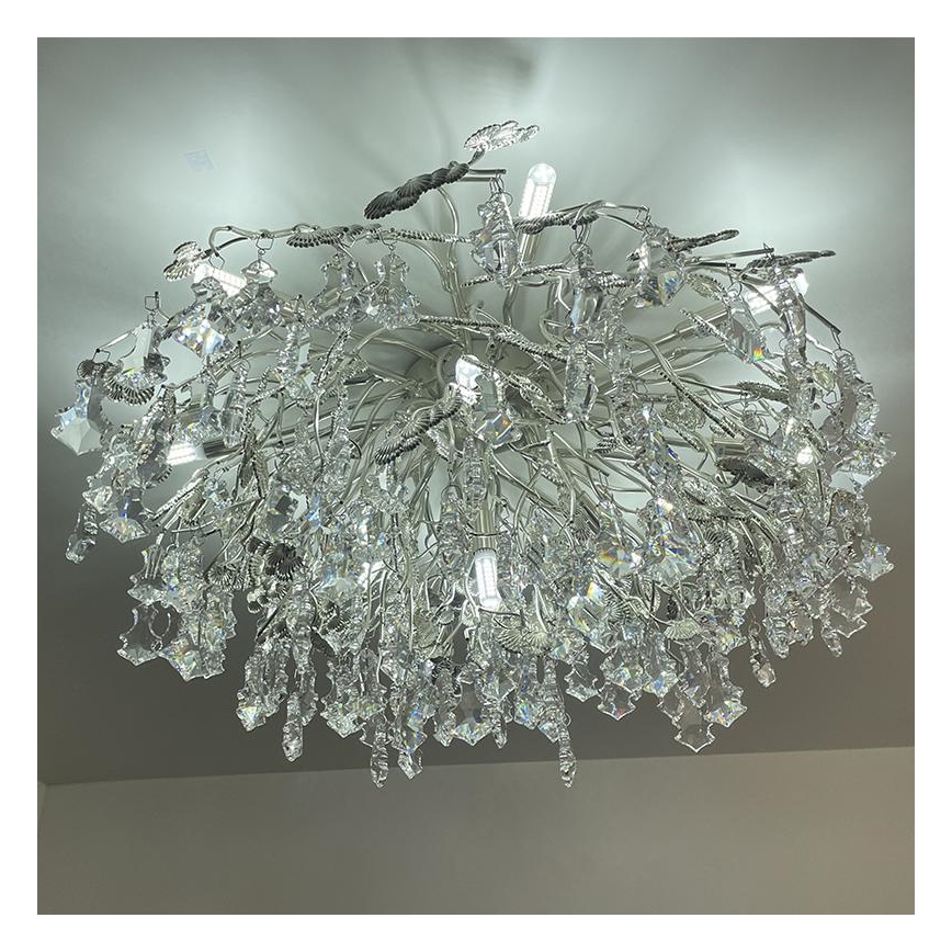 Lámpara de techo de cristal 12xG9/40W/230V cromo brillante