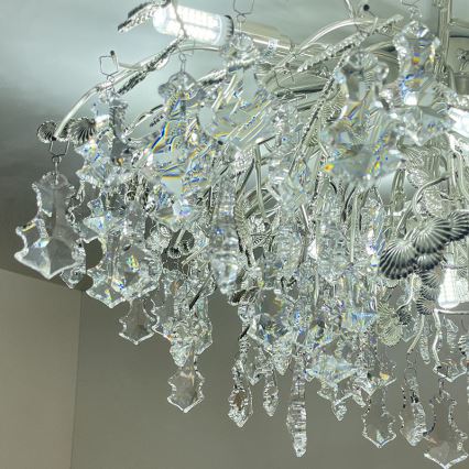 Lámpara de techo de cristal 12xG9/40W/230V cromo brillante