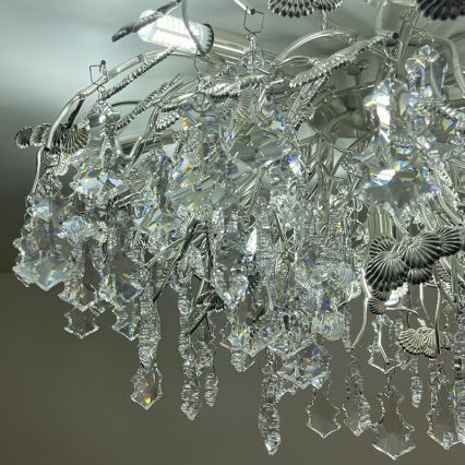 Lámpara de techo de cristal 12xG9/40W/230V cromo brillante