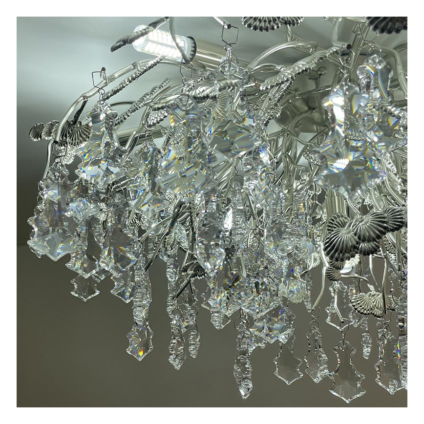 Lámpara de techo de cristal 12xG9/40W/230V cromo brillante