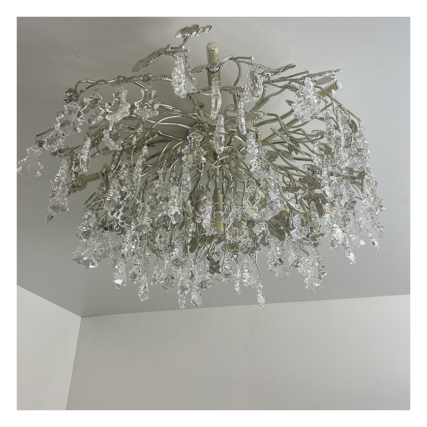 Lámpara de techo de cristal 12xG9/40W/230V cromo brillante
