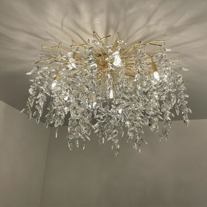 Lámpara de techo de cristal 12xG9/40W/230V dorado
