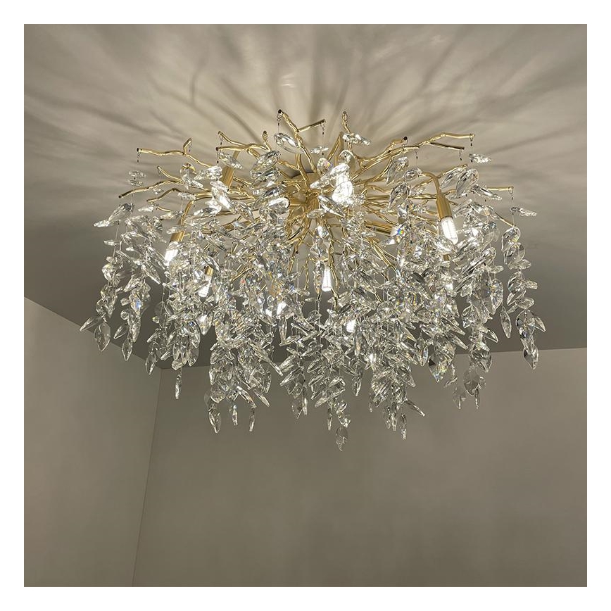 Lámpara de techo de cristal 12xG9/40W/230V dorado