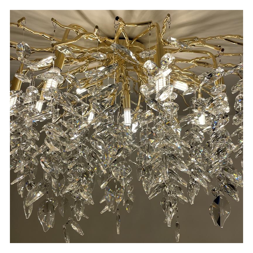 Lámpara de techo de cristal 12xG9/40W/230V dorado