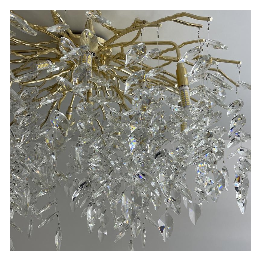 Lámpara de techo de cristal 12xG9/40W/230V dorado