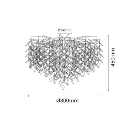 Lámpara de techo de cristal 12xG9/40W/230V dorado