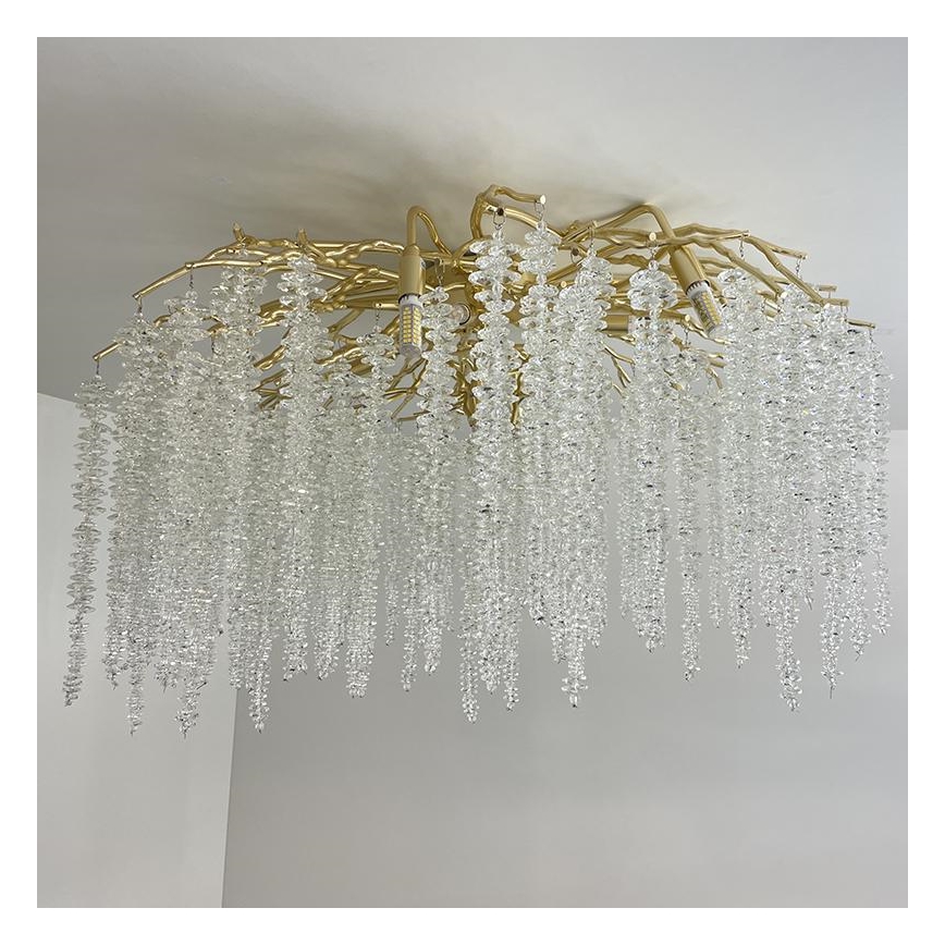 Lámpara de techo de cristal 12xG9/40W/230V dorado