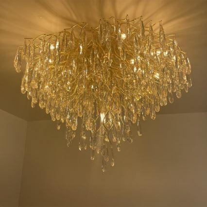 Lámpara de techo de cristal 12xG9/40W/230V dorado