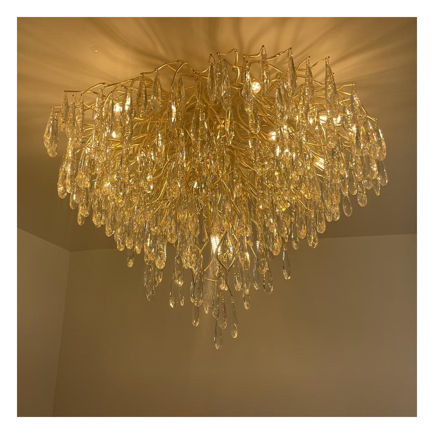 Lámpara de techo de cristal 12xG9/40W/230V dorado