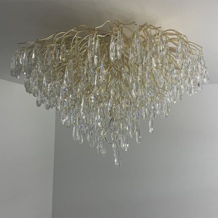 Lámpara de techo de cristal 12xG9/40W/230V dorado
