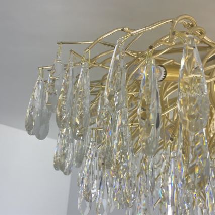 Lámpara de techo de cristal 12xG9/40W/230V dorado