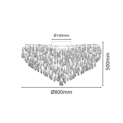Lámpara de techo de cristal 12xG9/40W/230V dorado