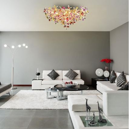 Lámpara de techo de cristal 12xG9/40W/230V multicolor