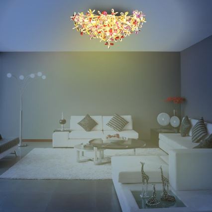 Lámpara de techo de cristal 12xG9/40W/230V multicolor