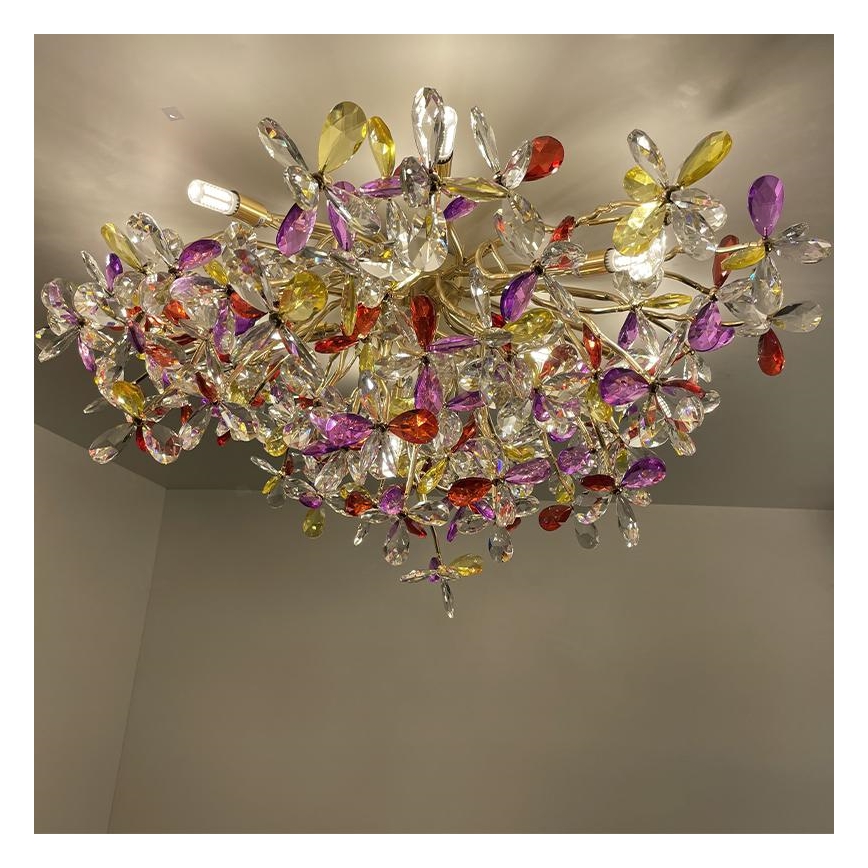 Lámpara de techo de cristal 12xG9/40W/230V multicolor