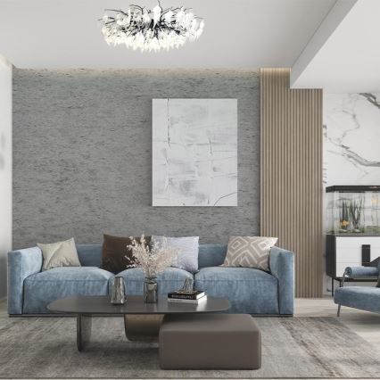 Lámpara de techo de cristal 12xG9/40W/230V negro