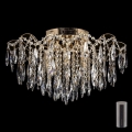 Lámpara de techo de cristal LED 6xE27/60W/230V + 6xLED/3W + mando a distancia
