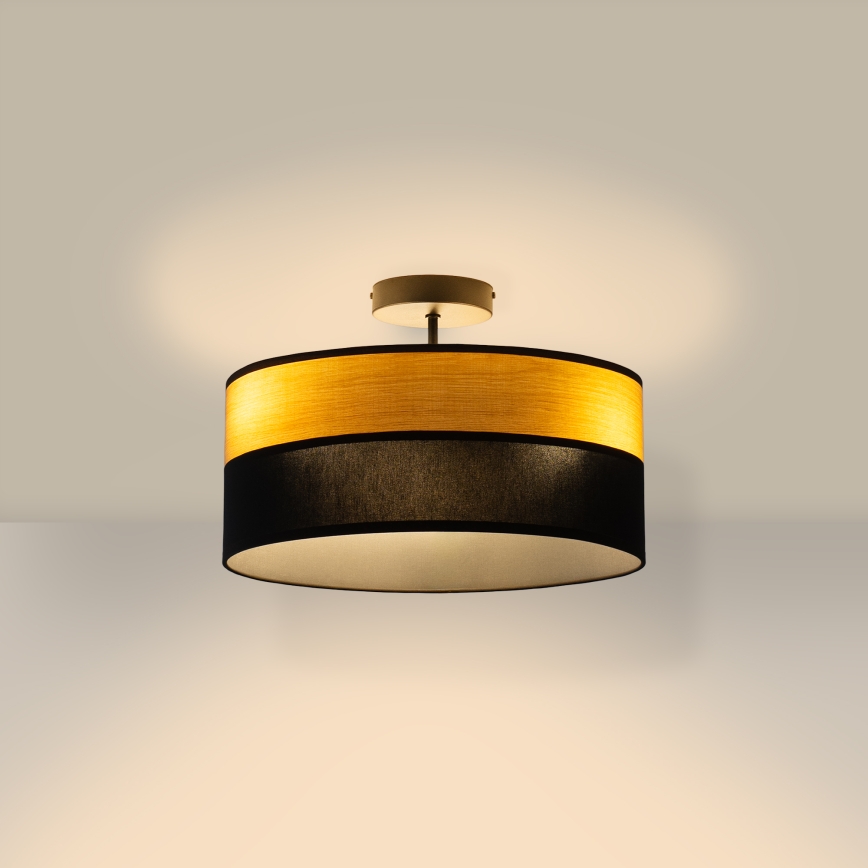 Lámpara de techo de montaje en superficie ALBA 3xE27/15W/230V Ø 40 cm negro/marrón