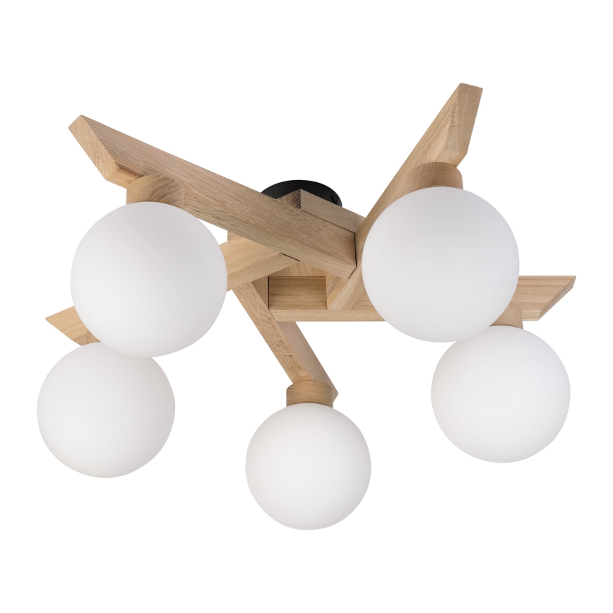 Lámpara de techo de montaje en superficie ANTONIO 5xG9/5W/230V roble/blanco