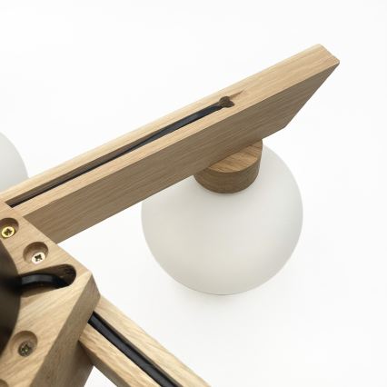 Lámpara de techo de montaje en superficie ANTONIO 5xG9/5W/230V roble/blanco