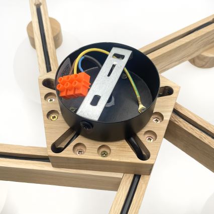 Lámpara de techo de montaje en superficie ANTONIO 5xG9/5W/230V roble/blanco