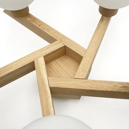 Lámpara de techo de montaje en superficie ANTONIO 5xG9/5W/230V roble/blanco