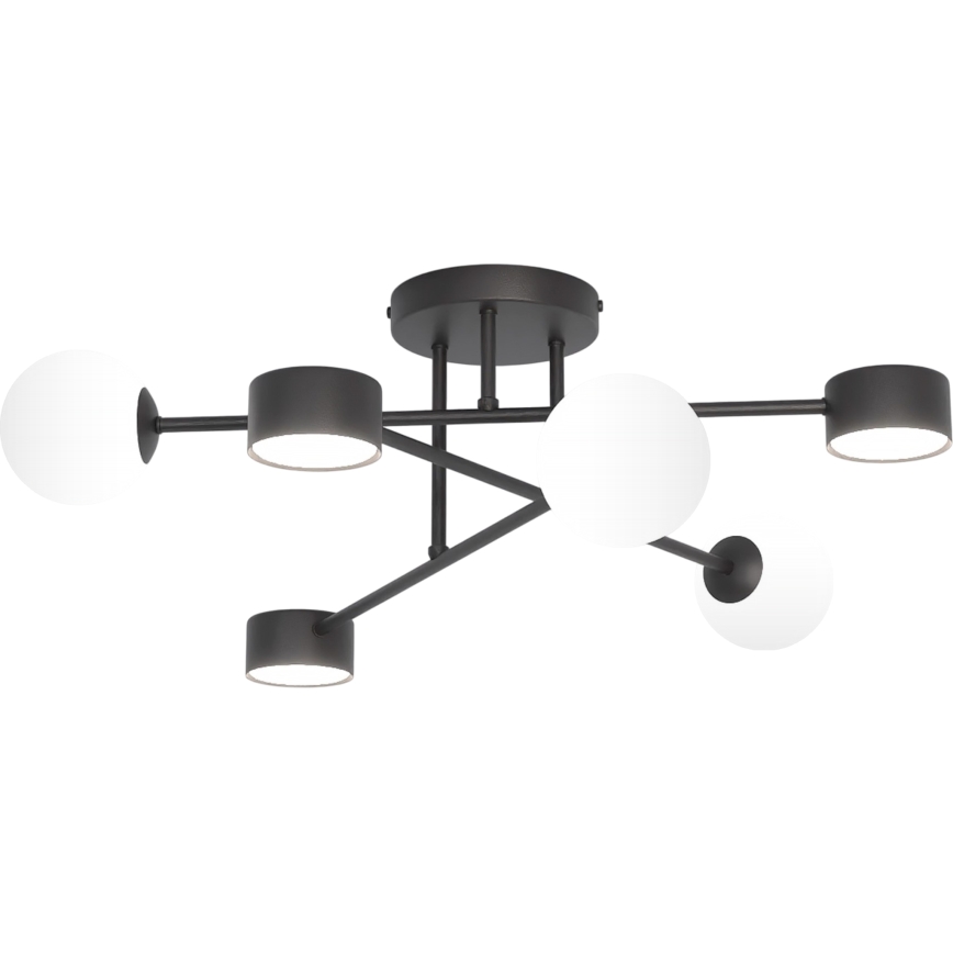 Lámpara de techo de montaje en superficie HOLON 3xG9/8W/230V + 3xGX53/12W negra