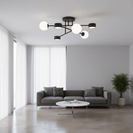 Lámpara de techo de montaje en superficie HOLON 3xG9/8W/230V + 3xGX53/12W negra