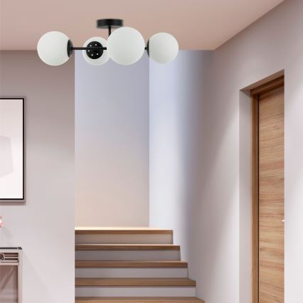 Lámpara de techo de montaje en superficie MADDIE 4xE14/5W/230V negra
