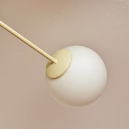 Lámpara de techo de montaje en superficie MOON 4xE27/15W/230V crema