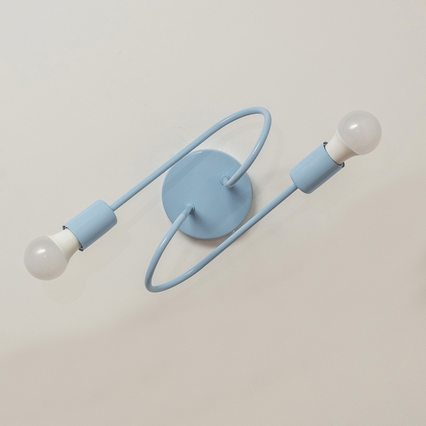 Lámpara de techo de montaje en superficie OXFORD 2xE27/15W/230V azul