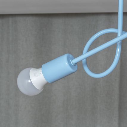 Lámpara de techo de montaje en superficie OXFORD 2xE27/15W/230V azul