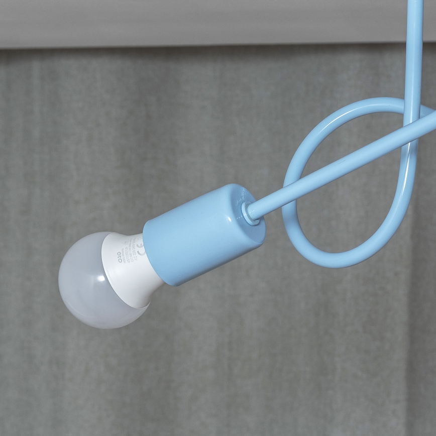 Lámpara de techo de montaje en superficie OXFORD 2xE27/15W/230V azul