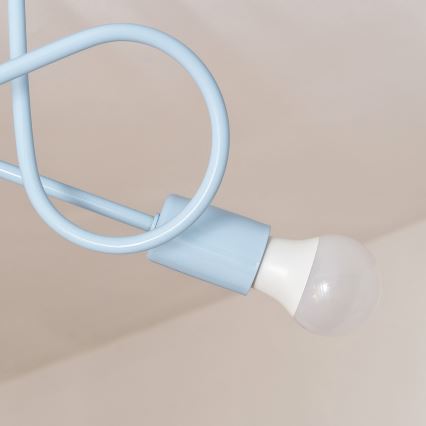 Lámpara de techo de montaje en superficie OXFORD 2xE27/15W/230V azul