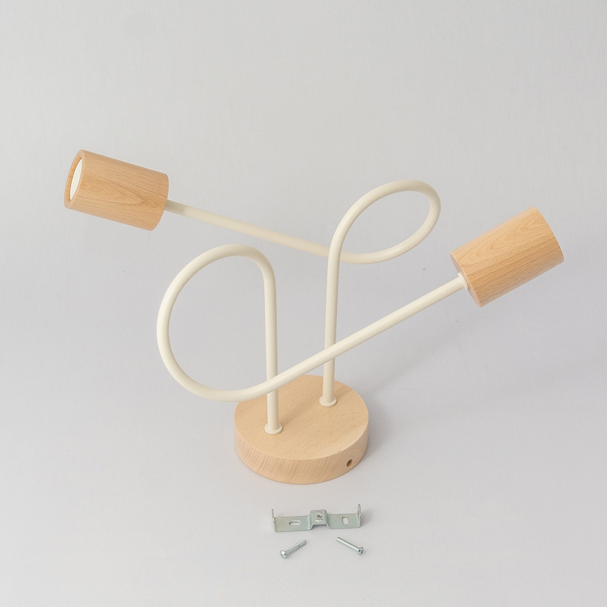 Lámpara de techo de montaje en superficie OXFORD 2xE27/15W/230V pino/crema