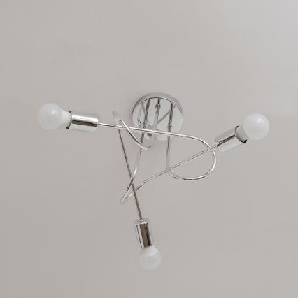Lámpara de techo de montaje en superficie OXFORD 3xE27/15W/230V cromo brillante
