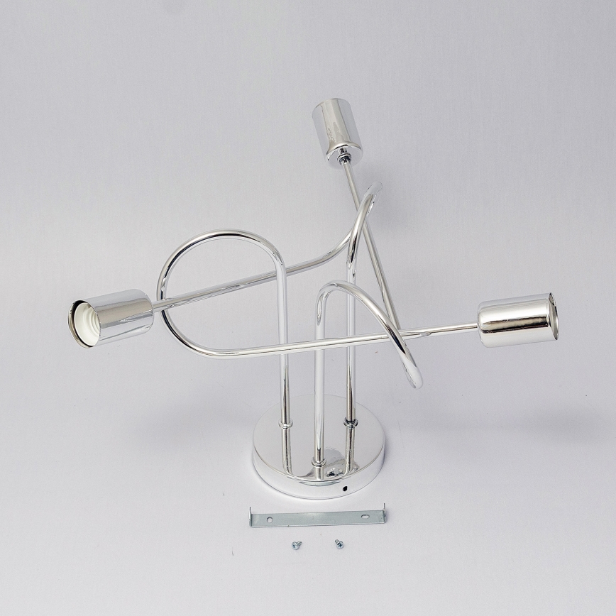 Lámpara de techo de montaje en superficie OXFORD 3xE27/15W/230V cromo brillante