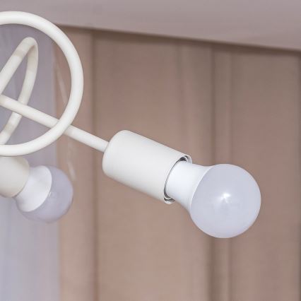 Lámpara de techo de montaje en superficie OXFORD 5xE27/15W/230V color crema